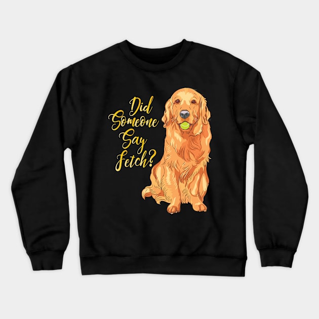 Golden Retriever Mom Gift Golden Labrador Crewneck Sweatshirt by PomegranatePower